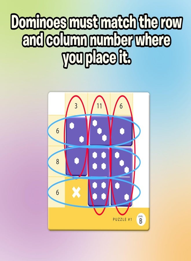 The Uzzle Uzzle Games - Sudonumo Domino - 24 Dominoes, 120 Puzzles, Multi-Level Difficulty (A-D), 2-4 Players, Ages 6+ - Fast-Paced Mind Games - Travel Games for Family Fun - Image 5